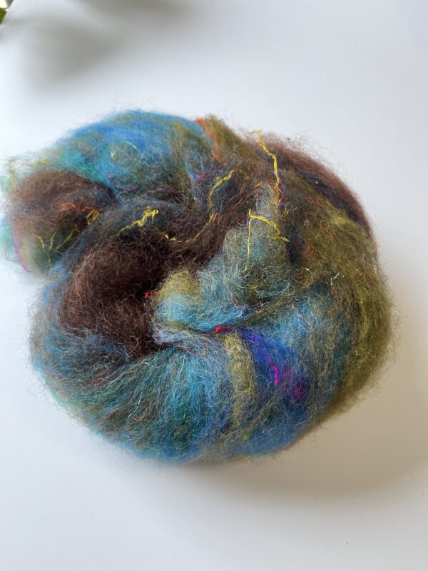 Art Batt - Garden : Wensleydale, silk, angelina sparkle, Romney, Alpaca