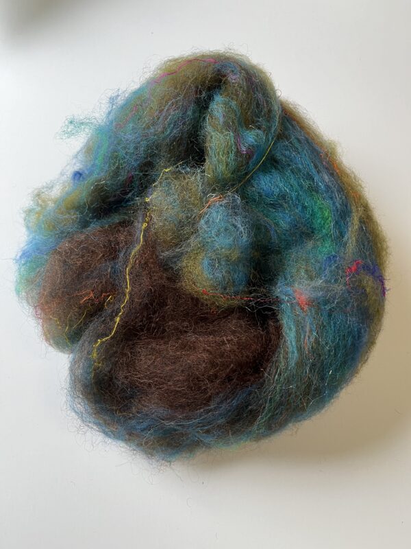 Art Batt - Garden : Wensleydale, silk, angelina sparkle, Romney, Alpaca - Image 4