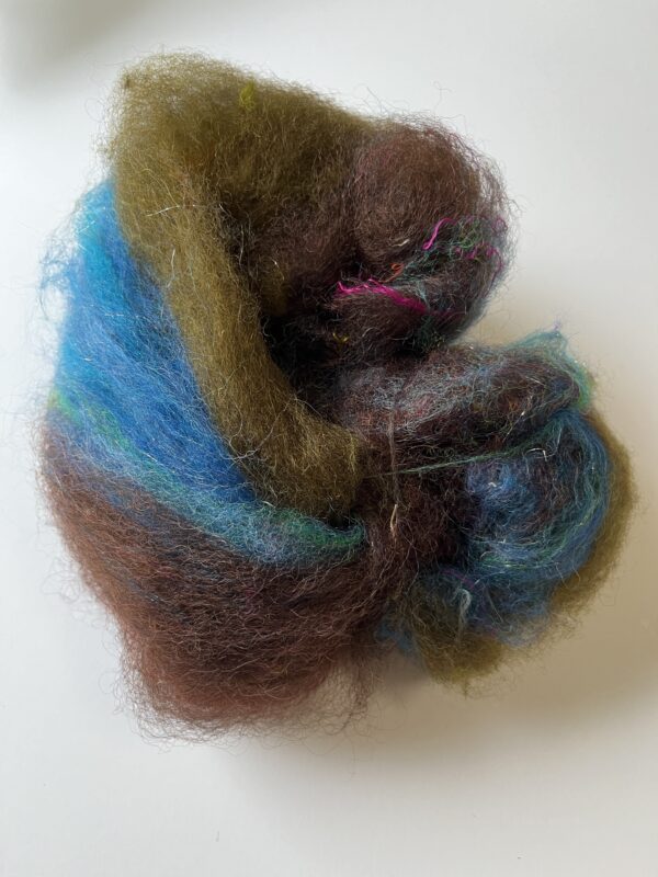 Art Batt - Garden : Wensleydale, silk, angelina sparkle, Romney, Alpaca - Image 5